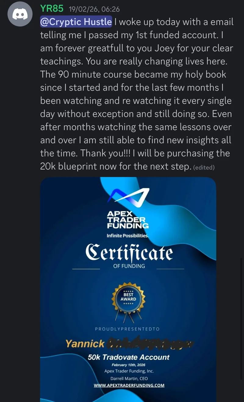 A member's message in the community